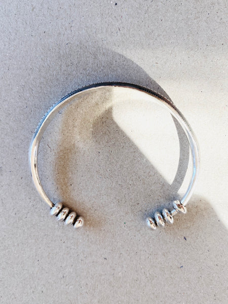pure silver tribal cuff