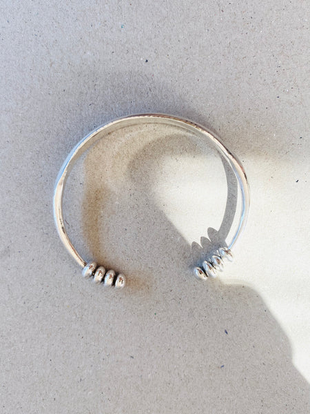 pure silver leaf cuff bracelet