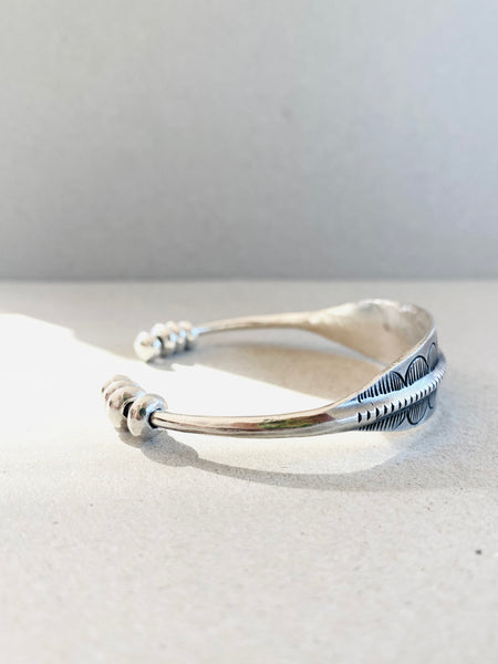 pure silver tribal cuff