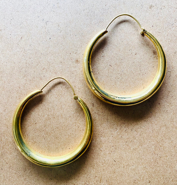 koa brass earrings